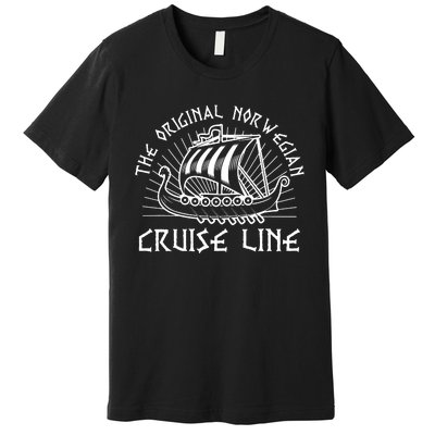 Drakkar Viking Ship Original Norwegian Cruise Line Norse Premium T-Shirt