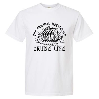 Drakkar Viking Ship Original Norwegian Cruise Line Norse Garment-Dyed Heavyweight T-Shirt