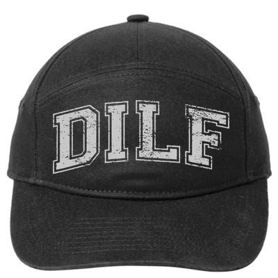 DILF VARSITY STYLE DAD OLDER MORE MATURE MEN 7-Panel Snapback Hat
