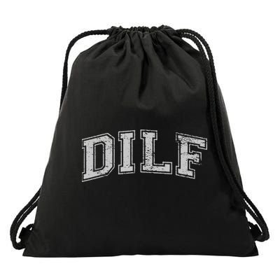 DILF VARSITY STYLE DAD OLDER MORE MATURE MEN Drawstring Bag