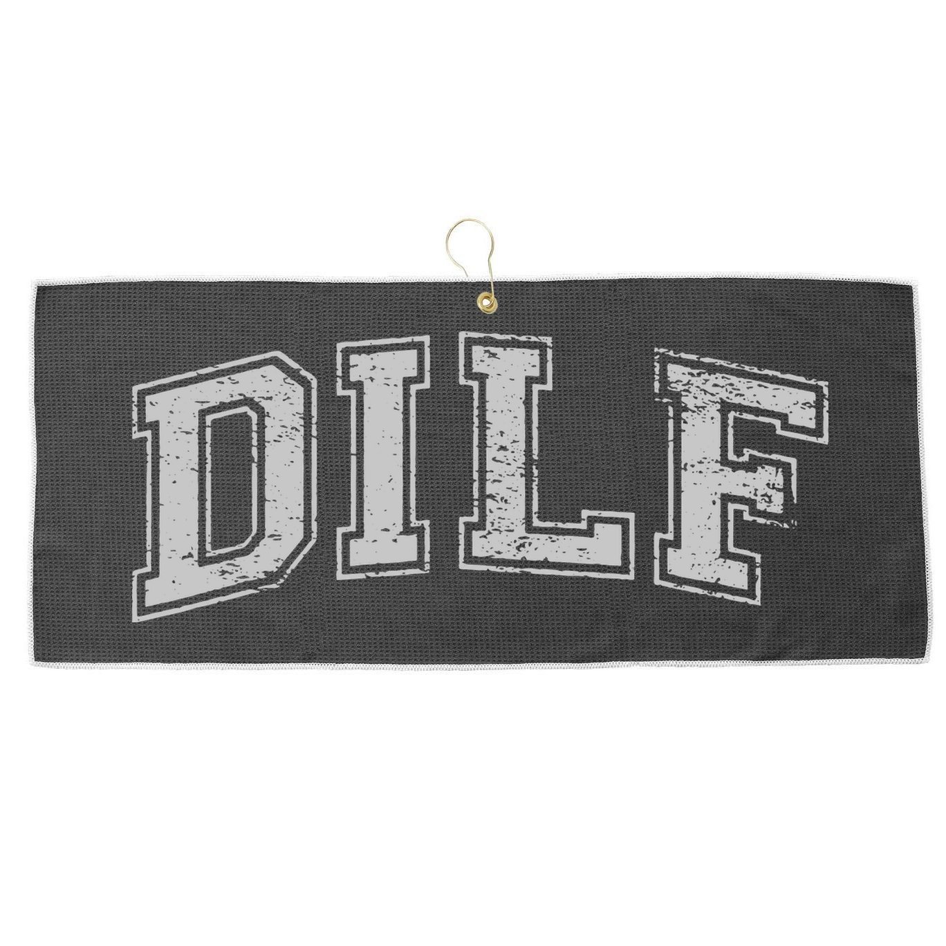 DILF VARSITY STYLE DAD OLDER MORE MATURE MEN Large Microfiber Waffle Golf Towel