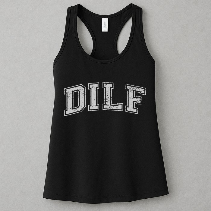 DILF VARSITY STYLE DAD OLDER MORE MATURE MEN Womens Tank Top