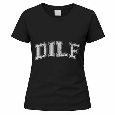 DILF VARSITY STYLE DAD OLDER MORE MATURE MEN Women's T-Shirt