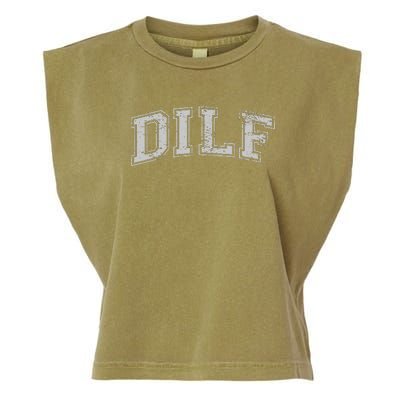 DILF VARSITY STYLE DAD OLDER MORE MATURE MEN Garment-Dyed Women's Muscle Tee