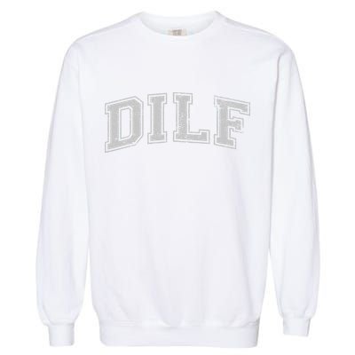 DILF VARSITY STYLE DAD OLDER MORE MATURE MEN Garment-Dyed Sweatshirt