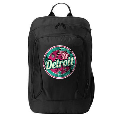 Detroit Vintage Style Rust Logo City Backpack