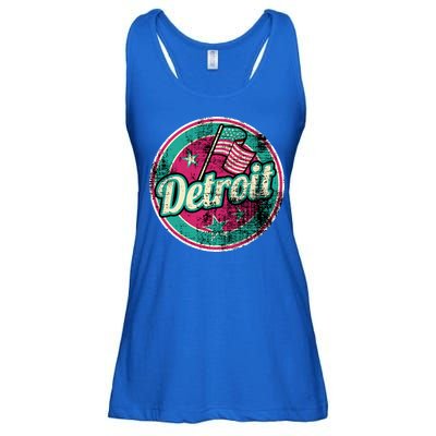 Detroit Vintage Style Rust Logo Ladies Essential Flowy Tank
