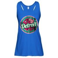 Detroit Vintage Style Rust Logo Ladies Essential Flowy Tank