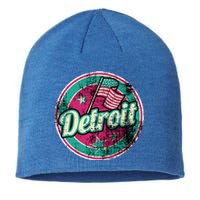 Detroit Vintage Style Rust Logo Sustainable Beanie