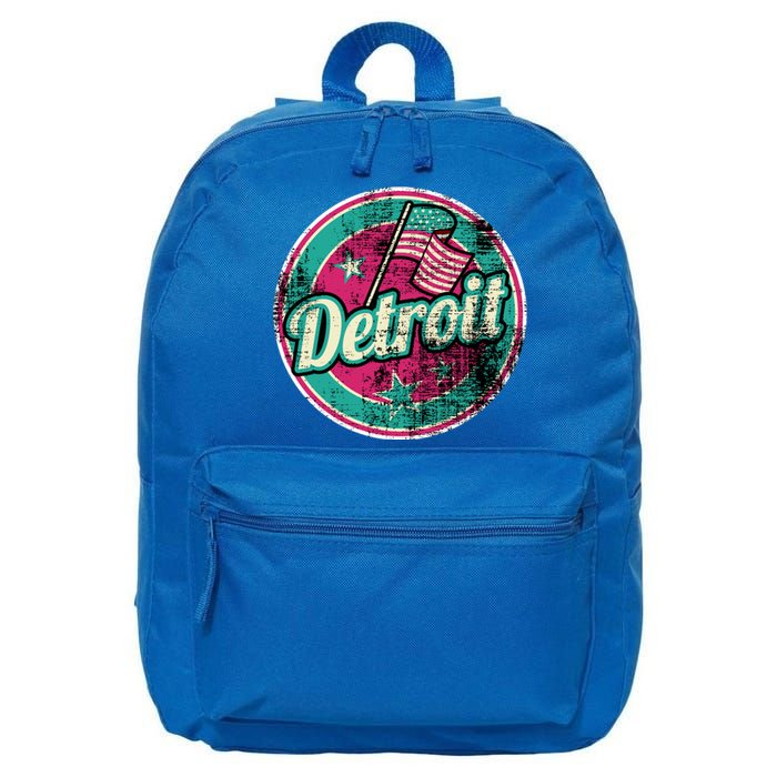 Detroit Vintage Style Rust Logo 16 in Basic Backpack