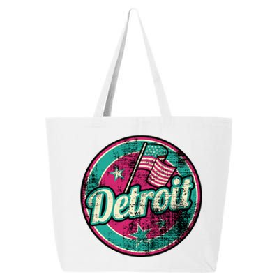 Detroit Vintage Style Rust Logo 25L Jumbo Tote