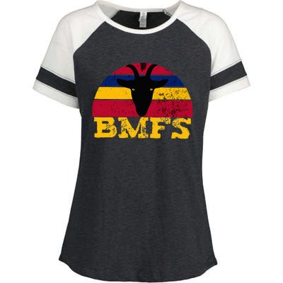 Distressed Vintage Sunset Billy Strings Goat Enza Ladies Jersey Colorblock Tee