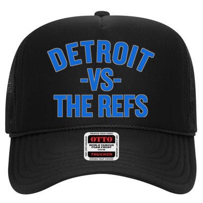 Detroit Vs The Refs High Crown Mesh Back Trucker Hat