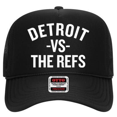 Detroit Vs The Refs High Crown Mesh Back Trucker Hat