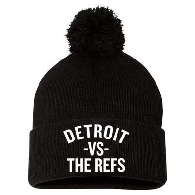 Detroit Vs The Refs Pom Pom 12in Knit Beanie