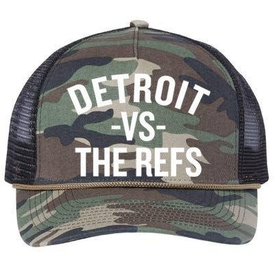 Detroit Vs The Refs Retro Rope Trucker Hat Cap