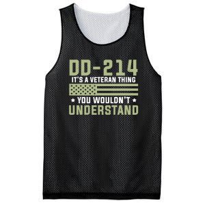 Dd214 Veteran Thing Would Not Understand American Flag Mesh Reversible Basketball Jersey Tank