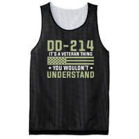 Dd214 Veteran Thing Would Not Understand American Flag Mesh Reversible Basketball Jersey Tank