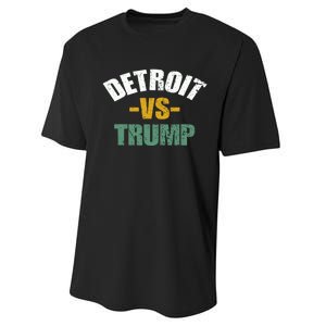 Detroit Vs Trump 2024 Election Antitrump Vote For Kamala Performance Sprint T-Shirt