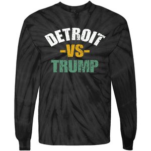 Detroit Vs Trump 2024 Election Antitrump Vote For Kamala Tie-Dye Long Sleeve Shirt