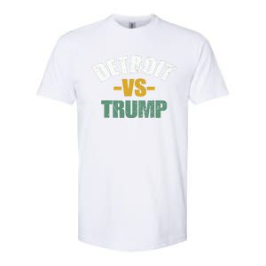 Detroit Vs Trump 2024 Election Antitrump Vote For Kamala Softstyle CVC T-Shirt