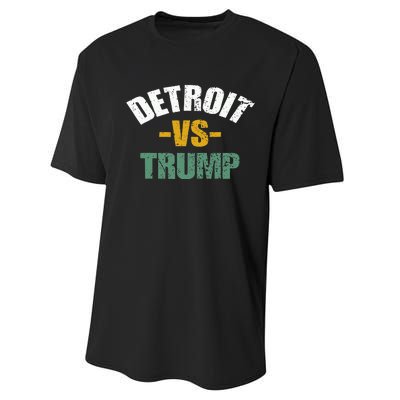 Detroit Vs Trump 2024 Election Anti Trump Vote For Kamala Performance Sprint T-Shirt