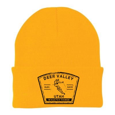 Deer Valley Utah Snow Skiing Gift Knit Cap Winter Beanie