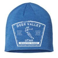 Deer Valley Utah Snow Skiing Gift Sustainable Beanie