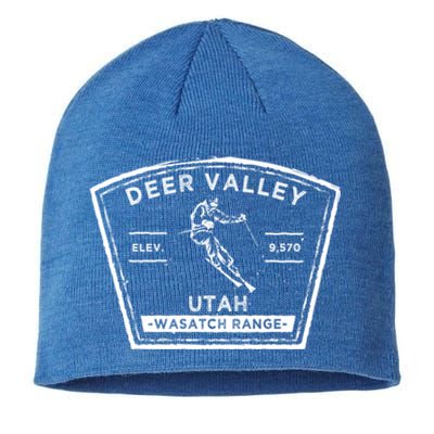 Deer Valley Utah Snow Skiing Gift Sustainable Beanie