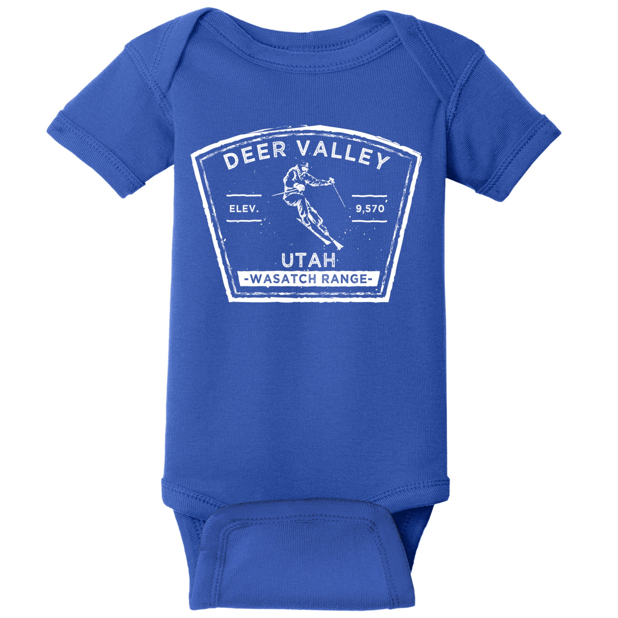Deer Valley Utah Snow Skiing Gift Baby Bodysuit
