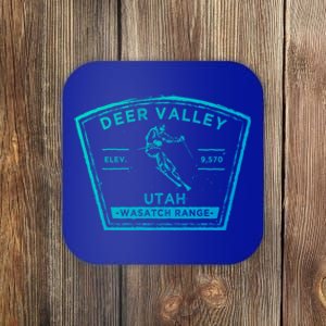 Deer Valley Utah Snow Skiing Gift Coaster