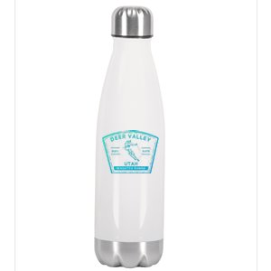 Deer Valley Utah Snow Skiing Gift Stainless Steel Insulated Water Bottle