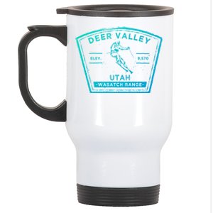 Deer Valley Utah Snow Skiing Gift Stainless Steel Travel Mug