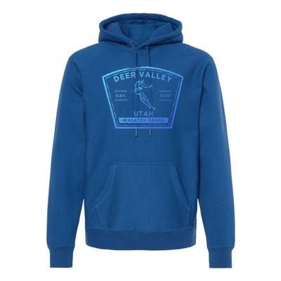 Deer Valley Utah Snow Skiing Gift Premium Hoodie