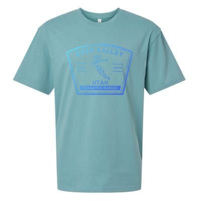 Deer Valley Utah Snow Skiing Gift Sueded Cloud Jersey T-Shirt