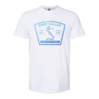 Deer Valley Utah Snow Skiing Gift Softstyle CVC T-Shirt