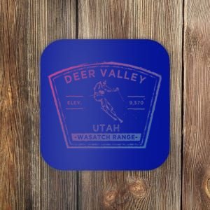 Deer Valley Utah Snow Skiing Gift Coaster