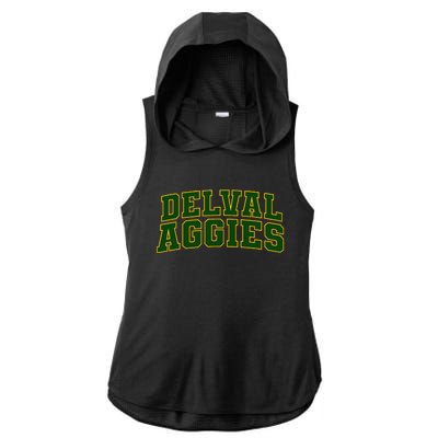 Delaware Valley University Aggies Arch01 Ladies PosiCharge Tri-Blend Wicking Draft Hoodie Tank