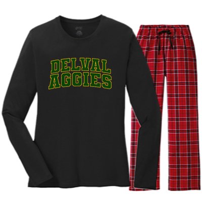 Delaware Valley University Aggies Arch01 Women's Long Sleeve Flannel Pajama Set 