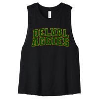 Delaware Valley University Aggies Arch01 Women's Racerback Cropped Tank