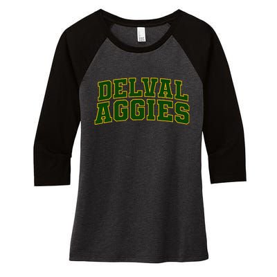 Delaware Valley University Aggies Arch01 Women's Tri-Blend 3/4-Sleeve Raglan Shirt