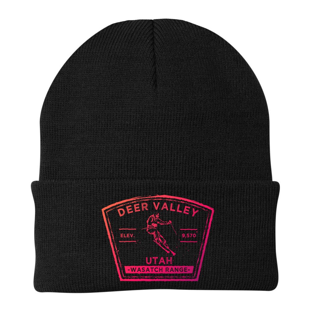 Deer Valley Utah Snow Skiing Gift Beanie