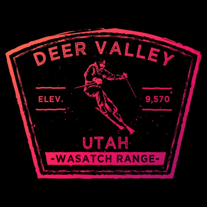 Deer Valley Utah Snow Skiing Gift Drawstring Bag