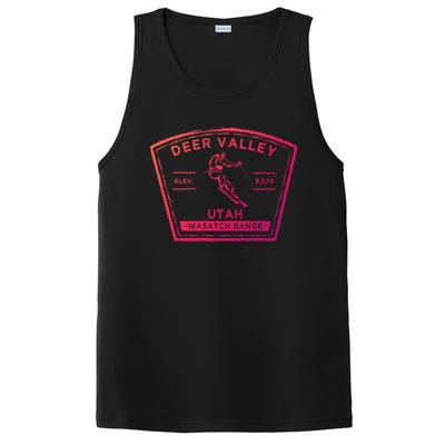 Deer Valley Utah Snow Skiing Gift PosiCharge Competitor Tank