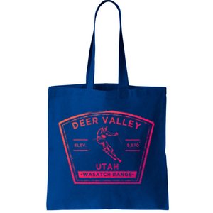 Deer Valley Utah Snow Skiing Gift Tote Bag