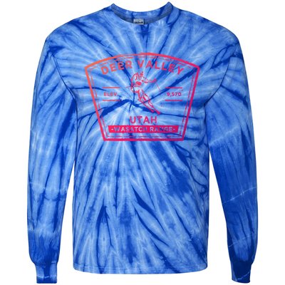 Deer Valley Utah Snow Skiing Gift Tie-Dye Long Sleeve Shirt