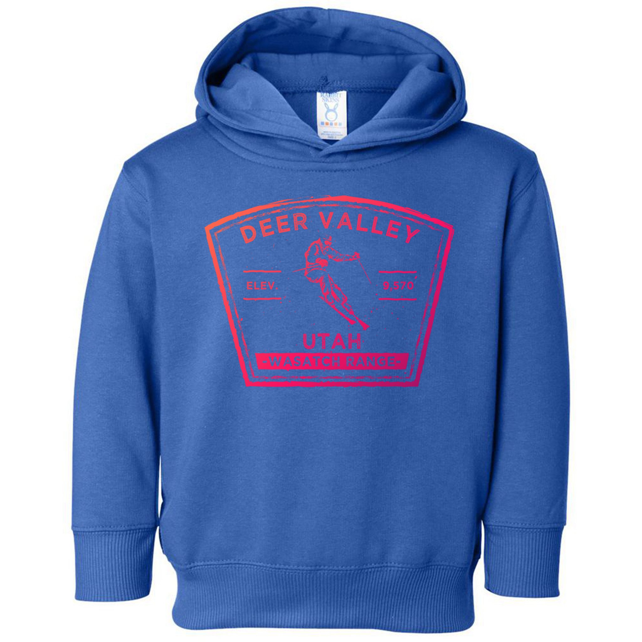 Deer Valley Utah Snow Skiing Gift Toddler Hoodie