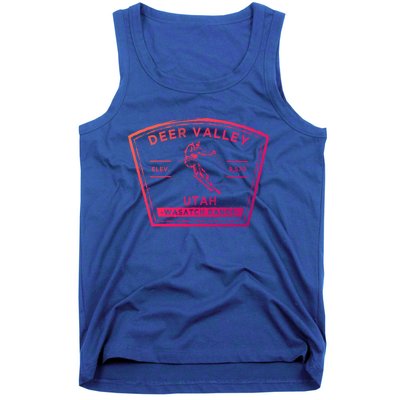 Deer Valley Utah Snow Skiing Gift Tank Top