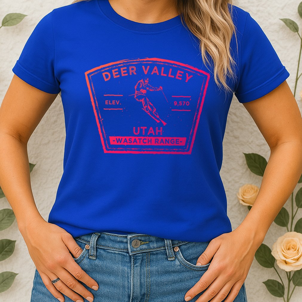 Deer Valley Utah Snow Skiing Gift Womens T-Shirt
