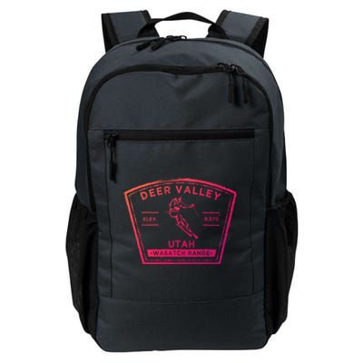 Deer Valley Utah Snow Skiing Gift Daily Commute Backpack